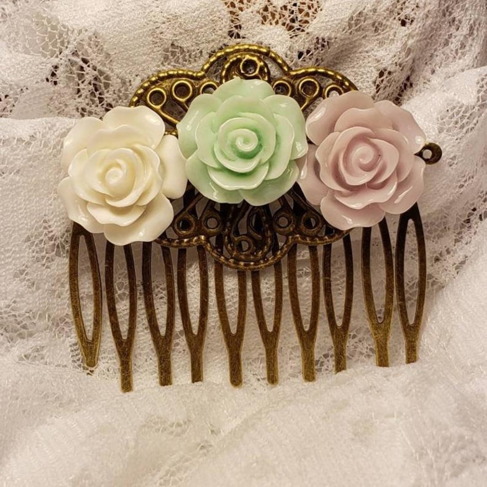 Brand New! Floral Bridal Hair Comb Prom Formal